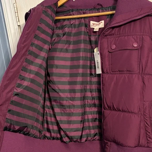 Arizona Jean Company Deep Purple Puffer Jacket - Picture 9 of 10